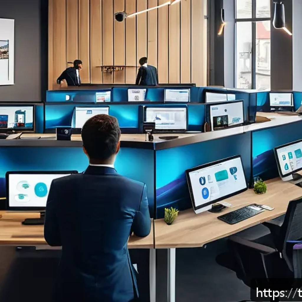 서비스관리사와 고객 클레임 관리 - A modern Turkish customer service center scene showing a diverse team of professionals actively enga...