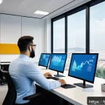 Home 20 서비스관리사와 서비스 산업 직무 변화 - A dynamic modern office environment in Istanbul with diverse professionals using cloud-based digital...